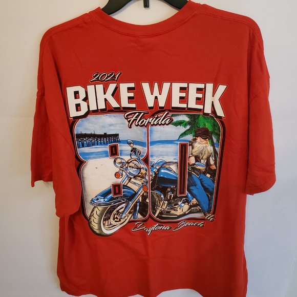 80th Anniversary Bike Week Daytona Beach 2021, short sleeve T-shirt Size 2XL - Picture 7 of 11